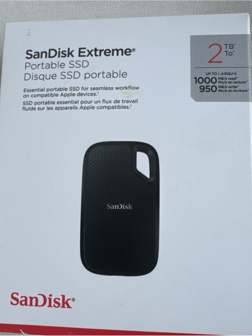 SanDisk Extreme Portable SSD 2TB - Black